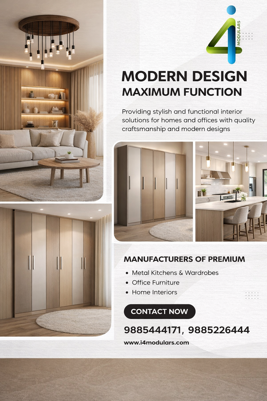 Premium Metal Kitchens for Apartments | I4 Modulars