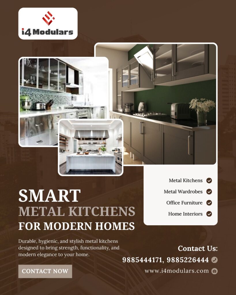 Best Metal Kitchen Designs for Apartments in Hyderabad