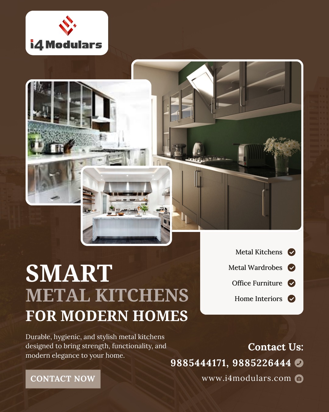 Best Metal Kitchen Designs for Apartments in Hyderabad