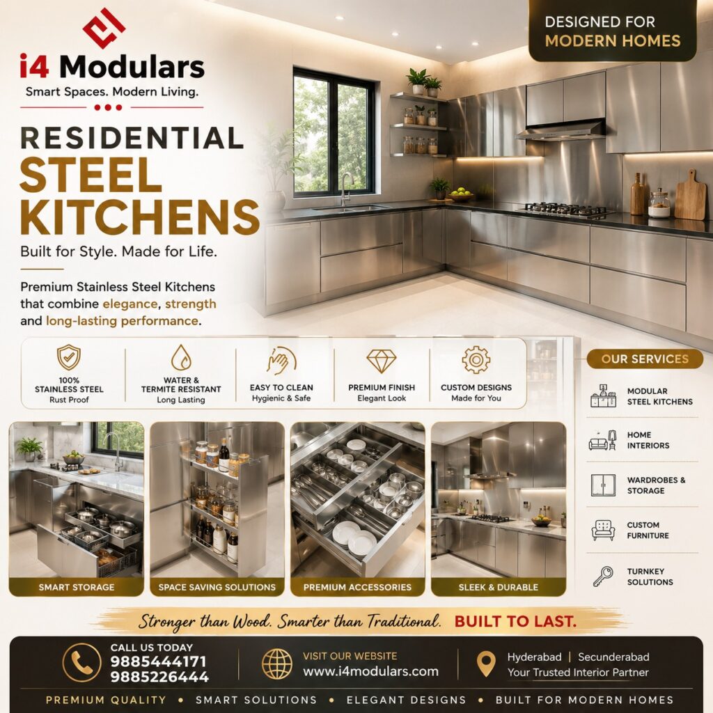 Professional Stainless Steel Kitchen Manufacturers in Hyderabad